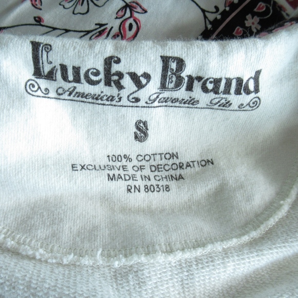 *SOLD* Lucky Brand Hoodie Sweatshirt Asian Crane - Picture 8 of 8